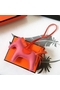 Hermes Rodeo Horse Bag Charm In Pink/Orange Leather  Replica