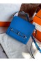 Hermes Roulis 19cm Evercolor 9D H9003 Electro optic blue&Silver  Replica