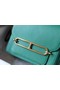 Hermes Roulis 19cm Evercolor 9D H9003 green&Gold  Replica