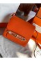 Hermes Roulis 19cm Evercolor 9D H9003 orange&Gold  Replica
