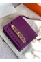 Hermes Roulis 19cm Evercolor 9D H9003 purple&Gold  Replica