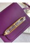 Hermes Roulis 19cm Evercolor 9D H9003 purple&Gold  Replica