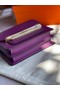 Hermes Roulis 19cm Evercolor 9D H9003 purple&Gold  Replica