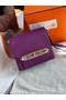 Hermes Roulis 19cm Evercolor 9D H9003 purple&Gold  Replica