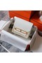Hermes Roulis 19cm Evercolor 9D H9003 white&Gold  Replica