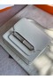 Hermes Roulis 19cm Evercolor 9D H9003 white&Silver  Replica