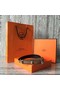 Hermes Roulis belt buckle & Reversible leather strap 13 mm H065539 brown  Replica