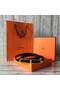 Hermes Roulis buckle & Reversible leather strap 13 mm H065538 black  Replica