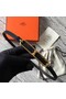 Hermes Roulis buckle & Reversible leather strap 13 mm H065538 black  Replica