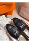 Hermes Royal Loafers In Black Calfksin  Replica