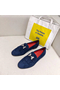 Hermes Royal Loafers In Blue Suede Leather  Replica