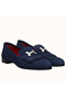 Hermes Royal Loafers In Blue Suede Leather  Replica