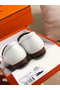 Hermes Royal Loafers In White Calfksin  Replica