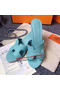 Hermes Sandals Togo Leather HO0471 Light Blue  Replica