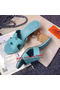 Hermes Sandals Togo Leather HO0471 Light Blue  Replica