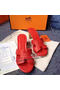 Hermes Sandals Togo Leather HO0471 Red  Replica