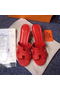 Hermes Sandals Togo Leather HO0471 Red  Replica