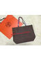 Hermes Shopper Double-Sided Bag Original Leather HS1209 Grey&Pech  Replica