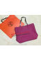 Hermes Shopper Double-Sided Bag Original Leather HS1209 Grey&Pech  Replica