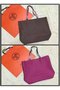 Hermes Shopper Double-Sided Bag Original Leather HS1209 Grey&Pech  Replica