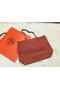 Hermes Shopper Double-Sided Bag Original Leather HS1209 Orange&Wheat  Replica