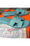 Hermes Slipper Calfskin Leather HO0476 Light Blue  Replica