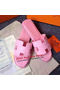 Hermes Slipper Calfskin Leather HO0476 Pink  Replica