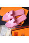 Hermes Slipper Calfskin Leather HO0476 Pink  Replica