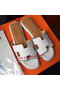 Hermes Slipper Calfskin Leather HO0476 White  Replica