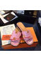 Hermes Slipper Croco Leather HO0483 Pink  Replica