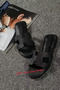 Hermes Slipper Togo Leather HO060 Black  Replica