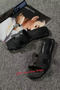 Hermes Slipper Togo Leather HO060 Black  Replica