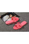Hermes Slipper Togo Leather HO060 Light Red  Replica