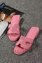 Hermes Slipper Togo Leather HO060 Pink  Replica
