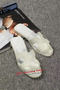 Hermes Slipper Togo Leather HO060 White  Replica