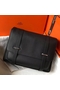 Hermes Steve 35 Messenger Bag In Black Clemence Calfskin  Replica