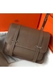 Hermes Steve 35 Messenger Bag In Taupe Clemence Calfskin  Replica