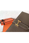 Hermes Taupe Clemence Bearn Gusset Wallet  Replica