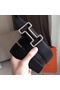 Hermes Tonight 38MM Reversible Belt In Black Clemence Leather  Replica