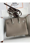 Hermes Touch Birkin 25 Bag In Gris Asphalt Shiny Niloticus Crocodile Skin  Replica