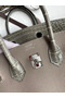 Hermes Touch Birkin 25 Bag In Gris Asphalt Shiny Niloticus Crocodile Skin  Replica