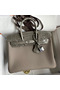 Hermes Touch Birkin 25 Bag In Gris Asphalt Shiny Niloticus Crocodile Skin  Replica