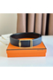 Hermes Tube H Reversible Belt 38MM in Blue Clemence Leather  Replica