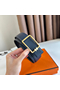 Hermes Tube H Reversible Belt 38MM in Blue Clemence Leather  Replica