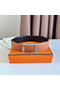 Hermes Tube H Reversible Belt 38MM in Gold Clemence Leather  Replica