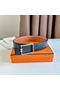 Hermes Tube H Reversible Belt 38MM in Gold Clemence Leather  Replica