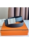 Hermes Typo Reversible Belt 32MM in Black Epsom Calfskin  Replica