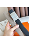Hermes Typo Reversible Belt 32MM in Grey Epsom Calfskin  Replica