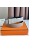 Hermes Typo Reversible Belt 32MM in Grey Epsom Calfskin  Replica