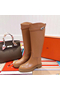 Hermes Variation Boots In Brown Calfskin  Replica